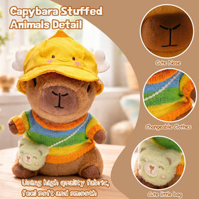 TITQWOP capybara plush ultra-soft fabric for cozy hugs