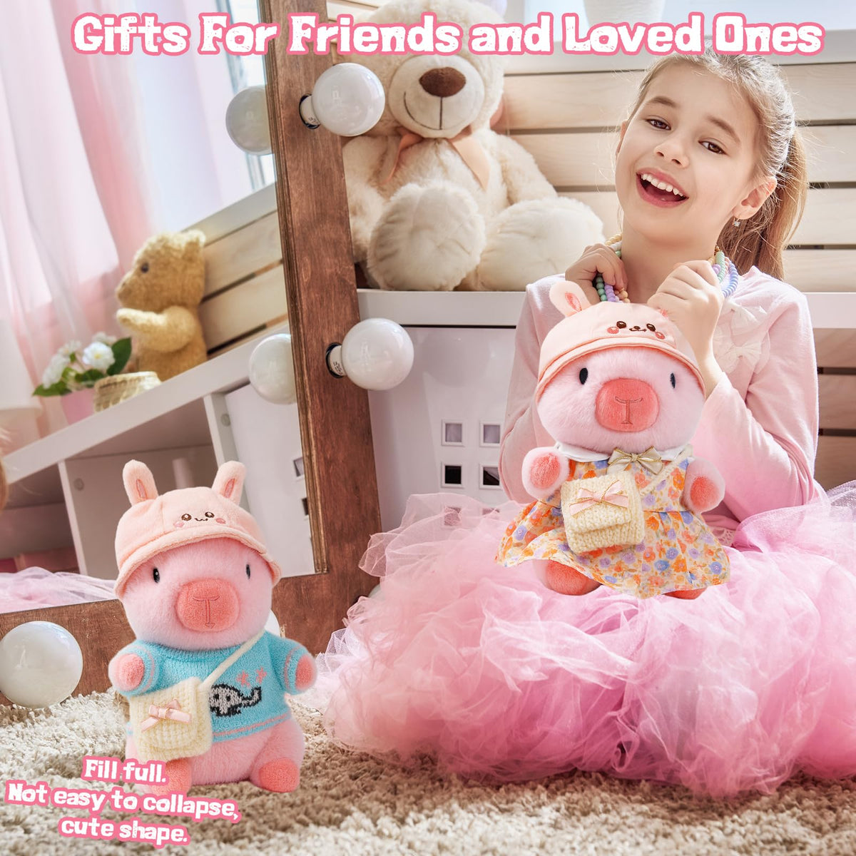 TITQWOP Capybara Plush arrives vacuum-sealed and fluffy after fluffing