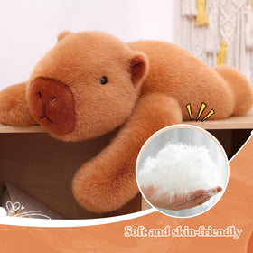 TITQWOP capybara plush weighted filling view showing balanced support.