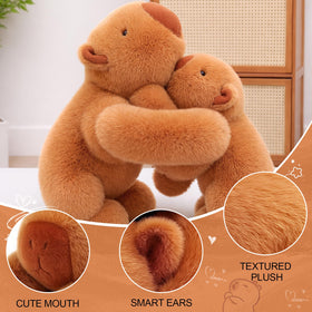 TITQWOP Weighted Capybara Plush Toy in-room décor demonstrating cozy pillow function for living spaces