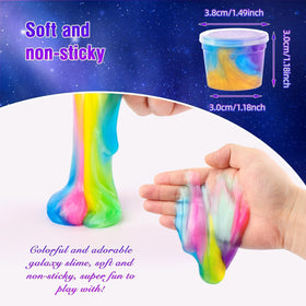 TITRITH five-color galaxy slime range with vivid swirls for creative crafts.