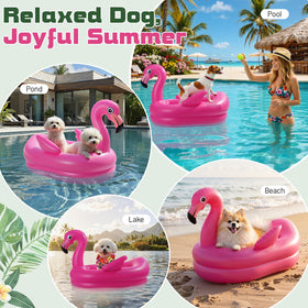 Tivray dog pool float uses premium PVC for durable summer use.