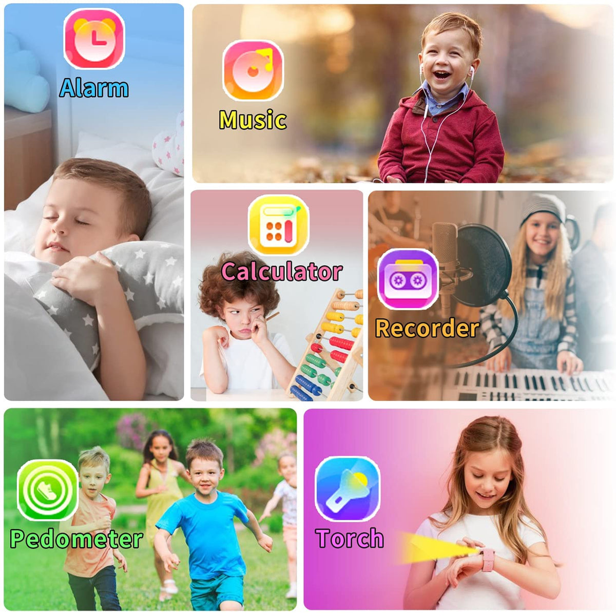 Tixpc Kids game smart watch camera captures fun family moments and selfies