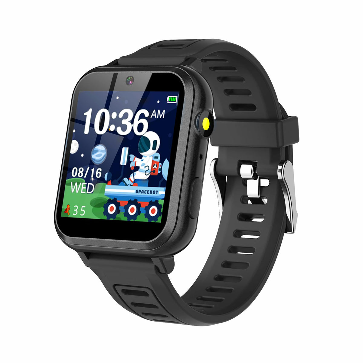 Tixpc Kids Smart Watch front view highlighting kid-friendly design and bold display.