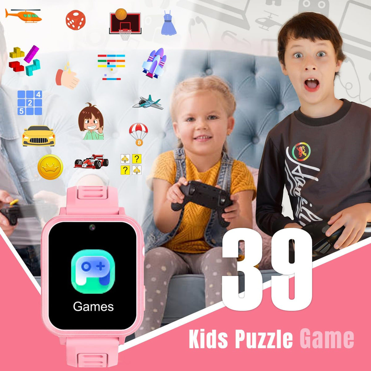 Tixpc Kids Smart Watch photo studio stores photos and lets you set wallpapers.