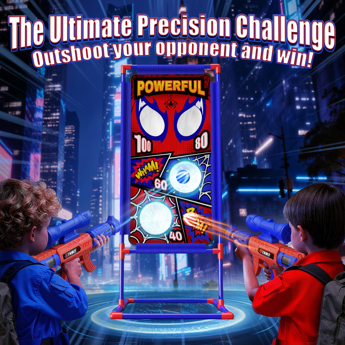 Tiyvnsi built-tough-frame keeps the target steady during lively games