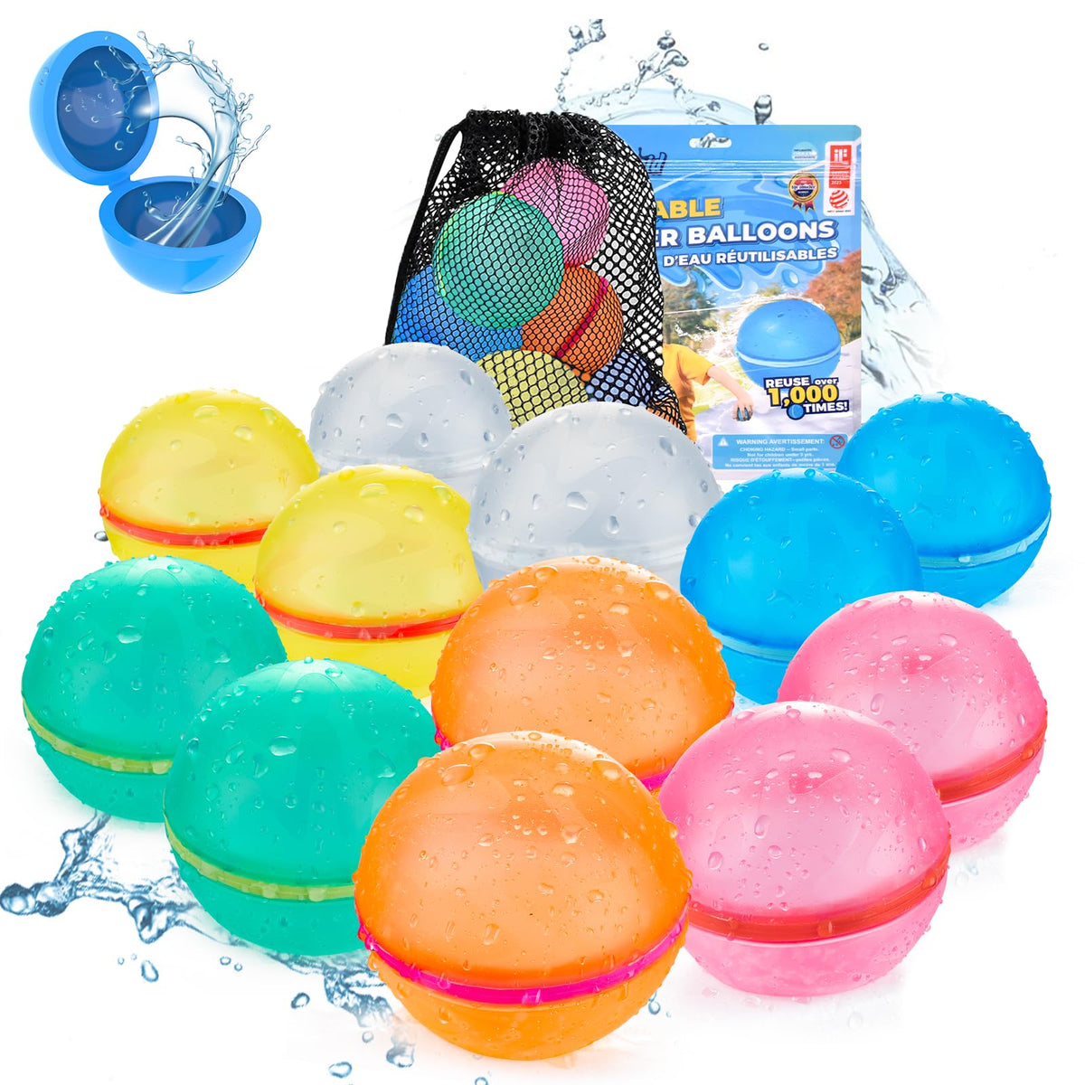 Tizikcon water-balloons-mesh-bag for easy storage and poolside fun.