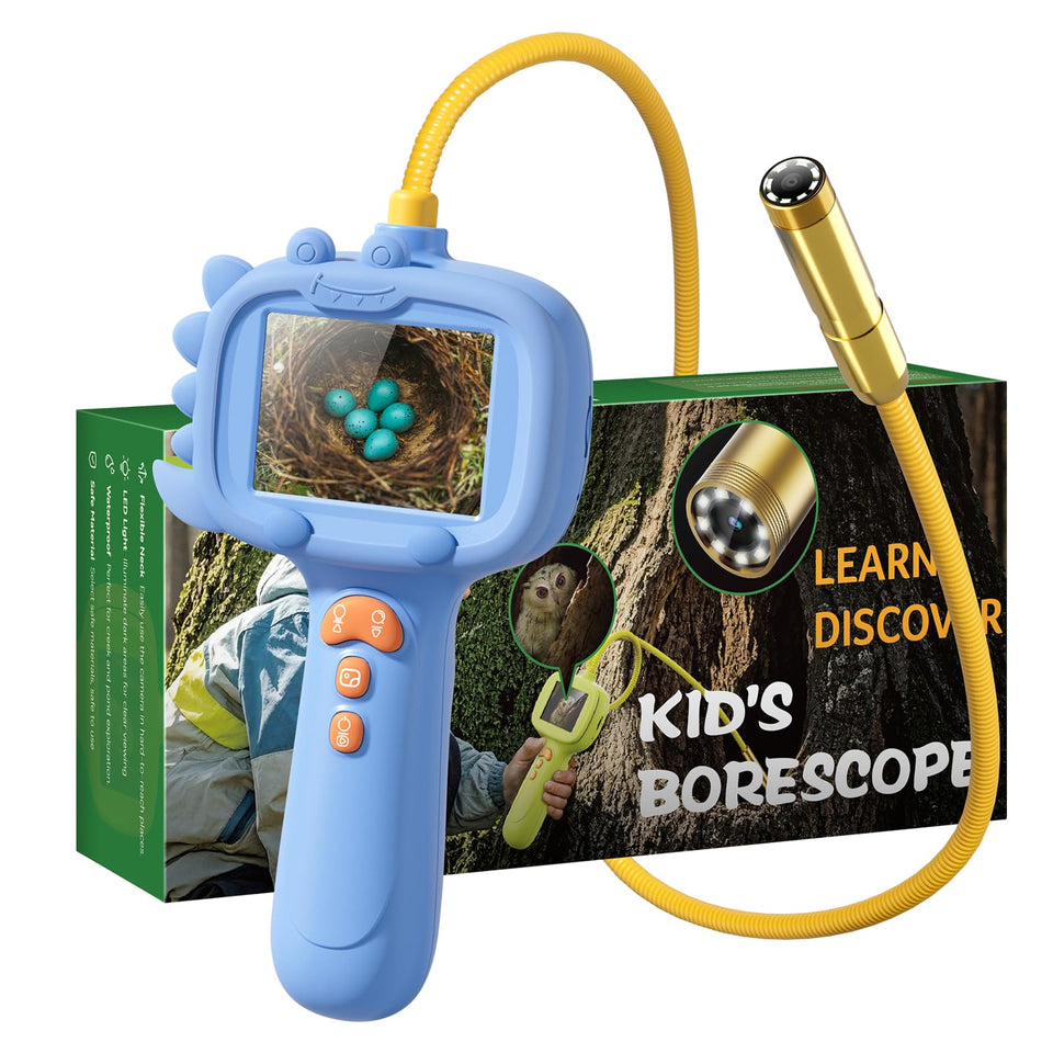 TKTKMETA kids borescope camera with 8 LED lights for bright on-the-spot viewing