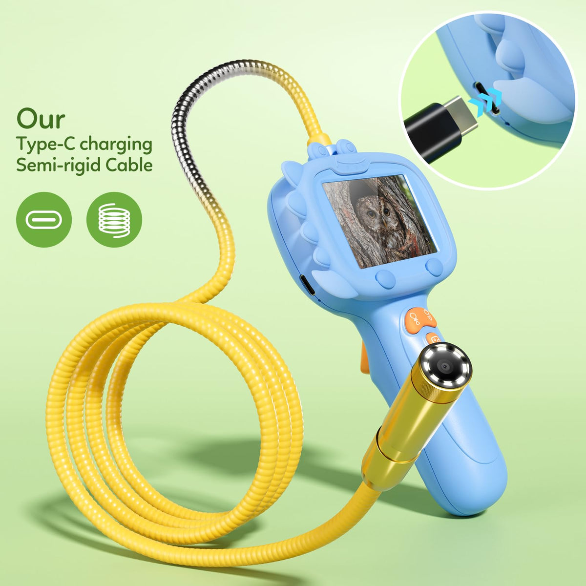 TKTKMETA borescope camera Type-C charging supports longer play between charges