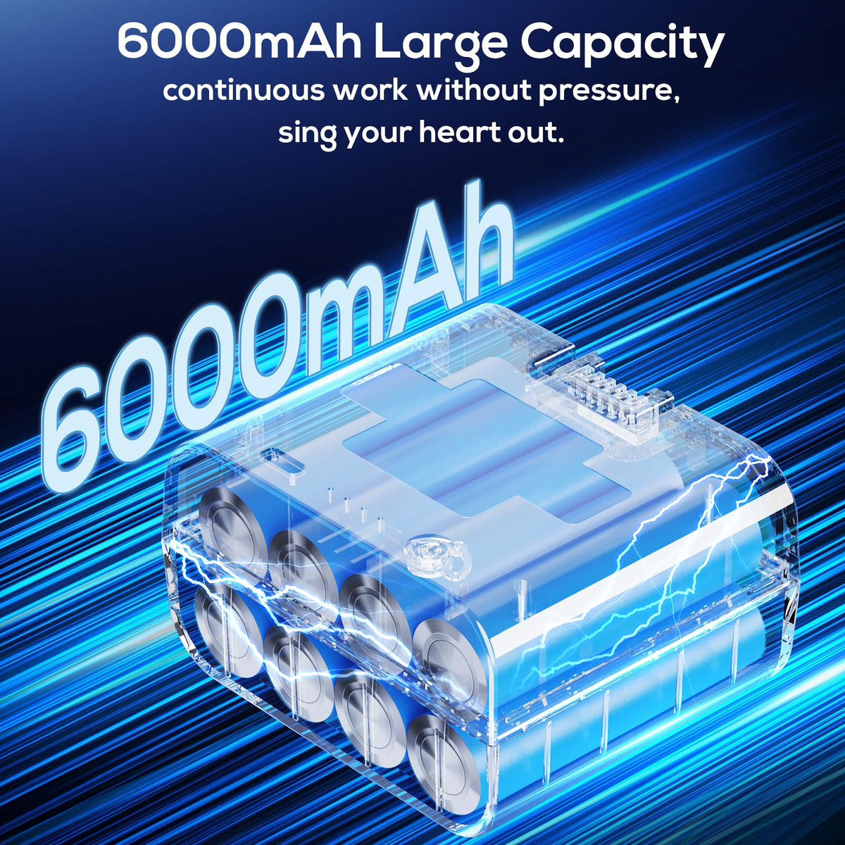 TKTKMETA Spark battery 6000mAh capacity for extended use.