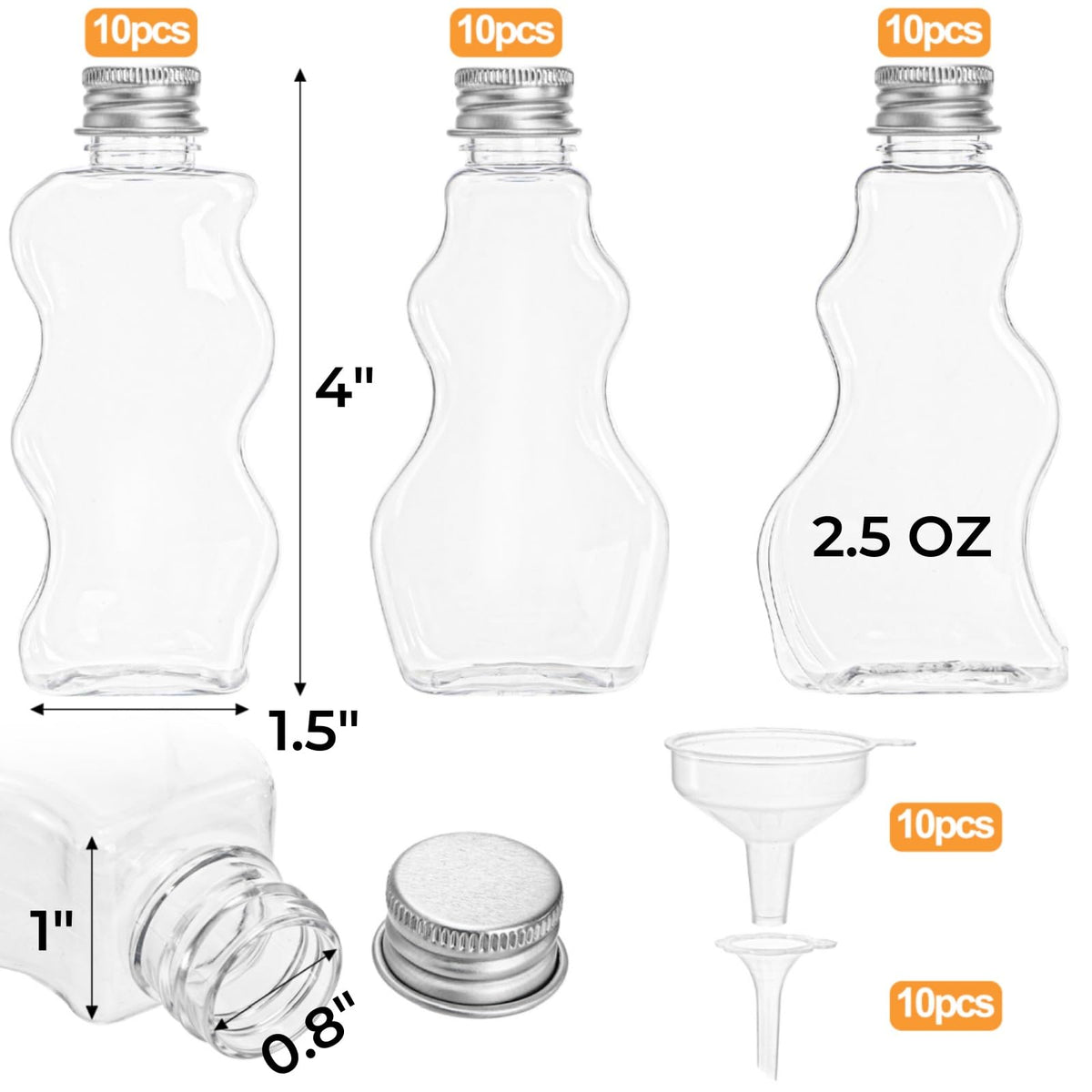 Tlence sand art bottle clear wave style B ideal for quick pouring and tidy display.