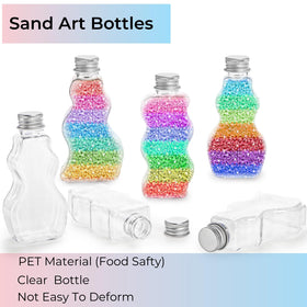 Tlence sand art bottle clear wave style C supports creative storage and mess-free crafting.