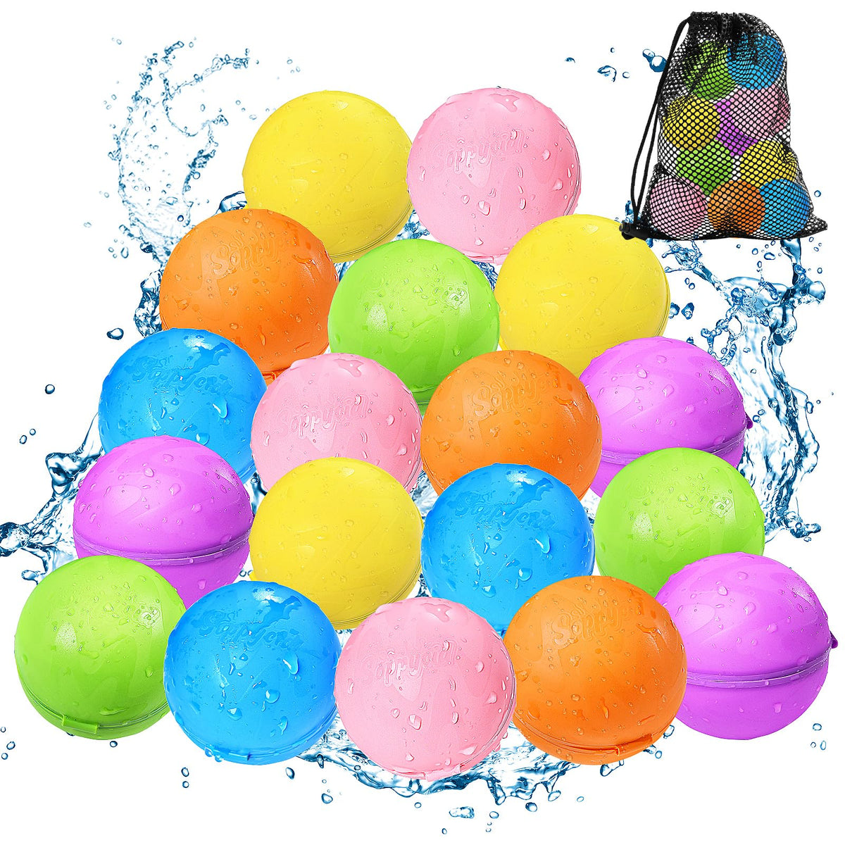 Tlitlimom reusable water balloons in bright colors for outdoor play