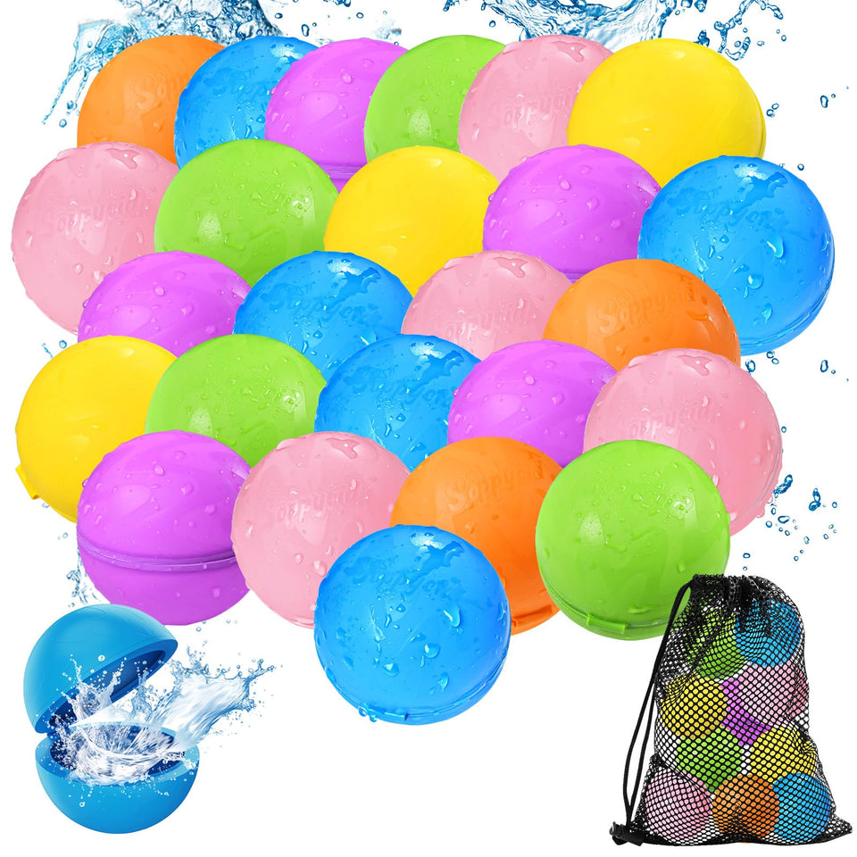 Tlitlimom reusable water balloons with mesh bag for organized outdoor play