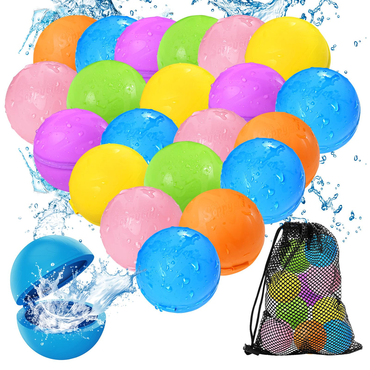 Tlitlimom reusable water balloons multicolor pack for outdoor play