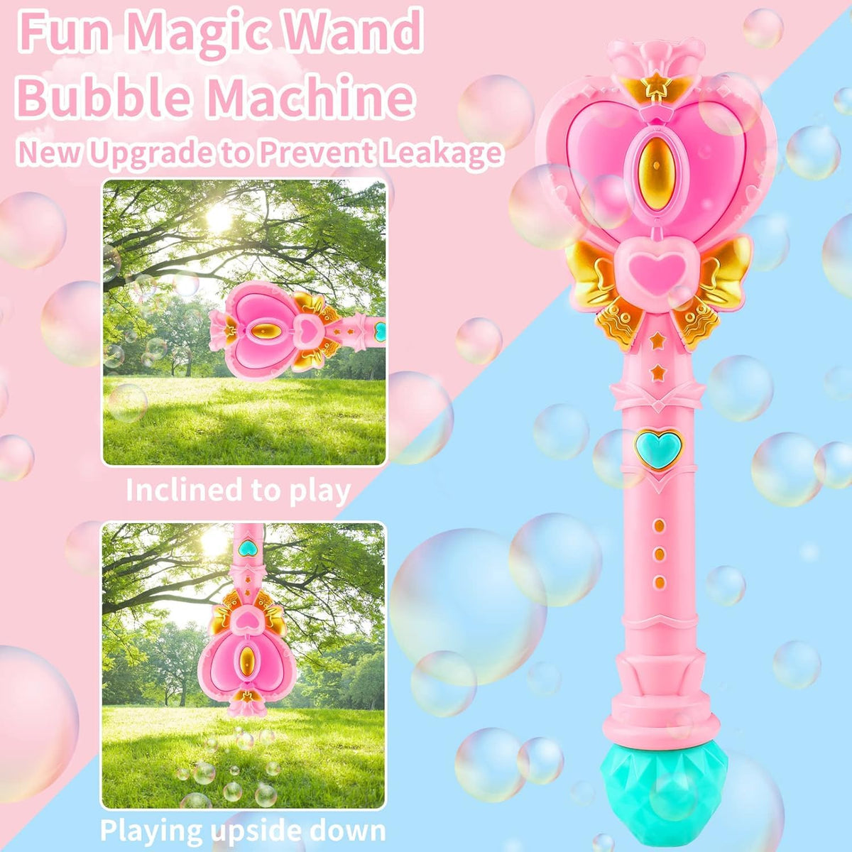 Tlkiaa leakproof bubble maker for safe, durable outdoor fun.
