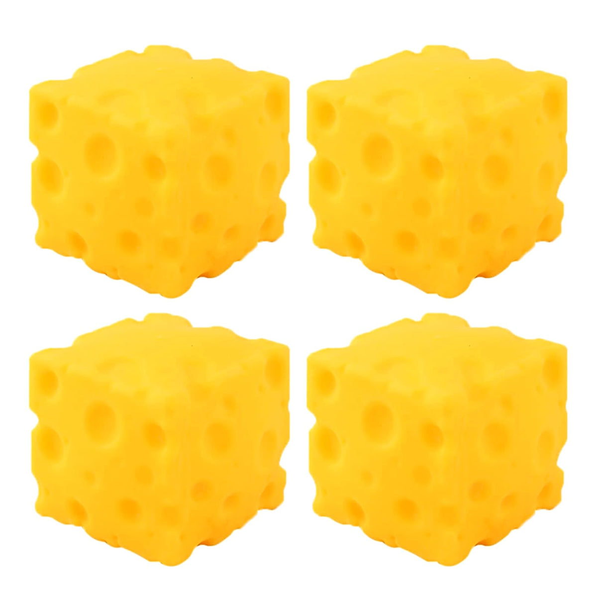 TLM Cheese Squishy front view for desk stress relief with bright yellow color
