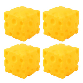 TLM Cheese Squishy front view for desk stress relief with bright yellow color