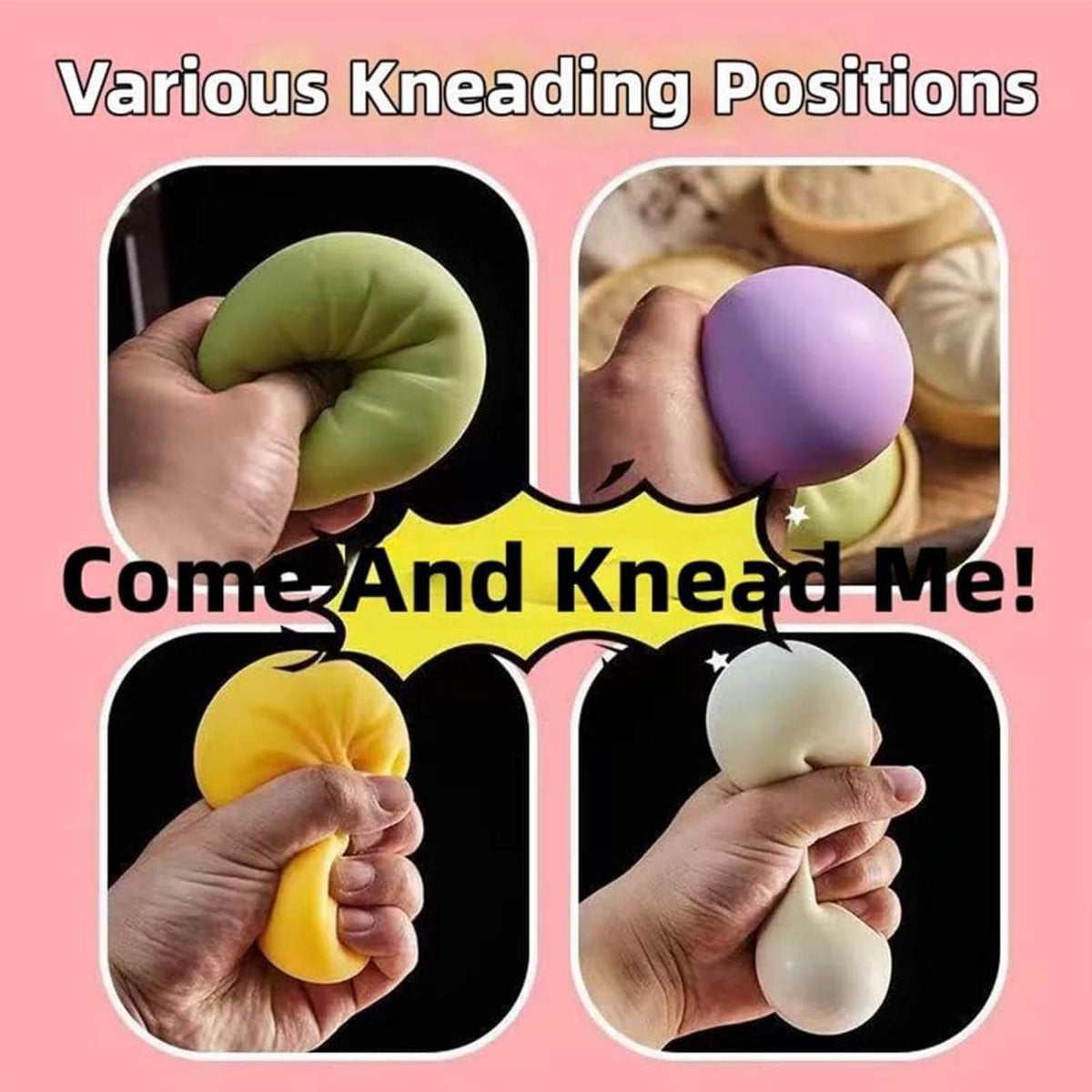 TLM white dumpling squishy with steamer for calm breaks