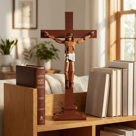 TLOEP Cross display 16.7-inch statue serves as a centerpiece for shelves or prayer corners