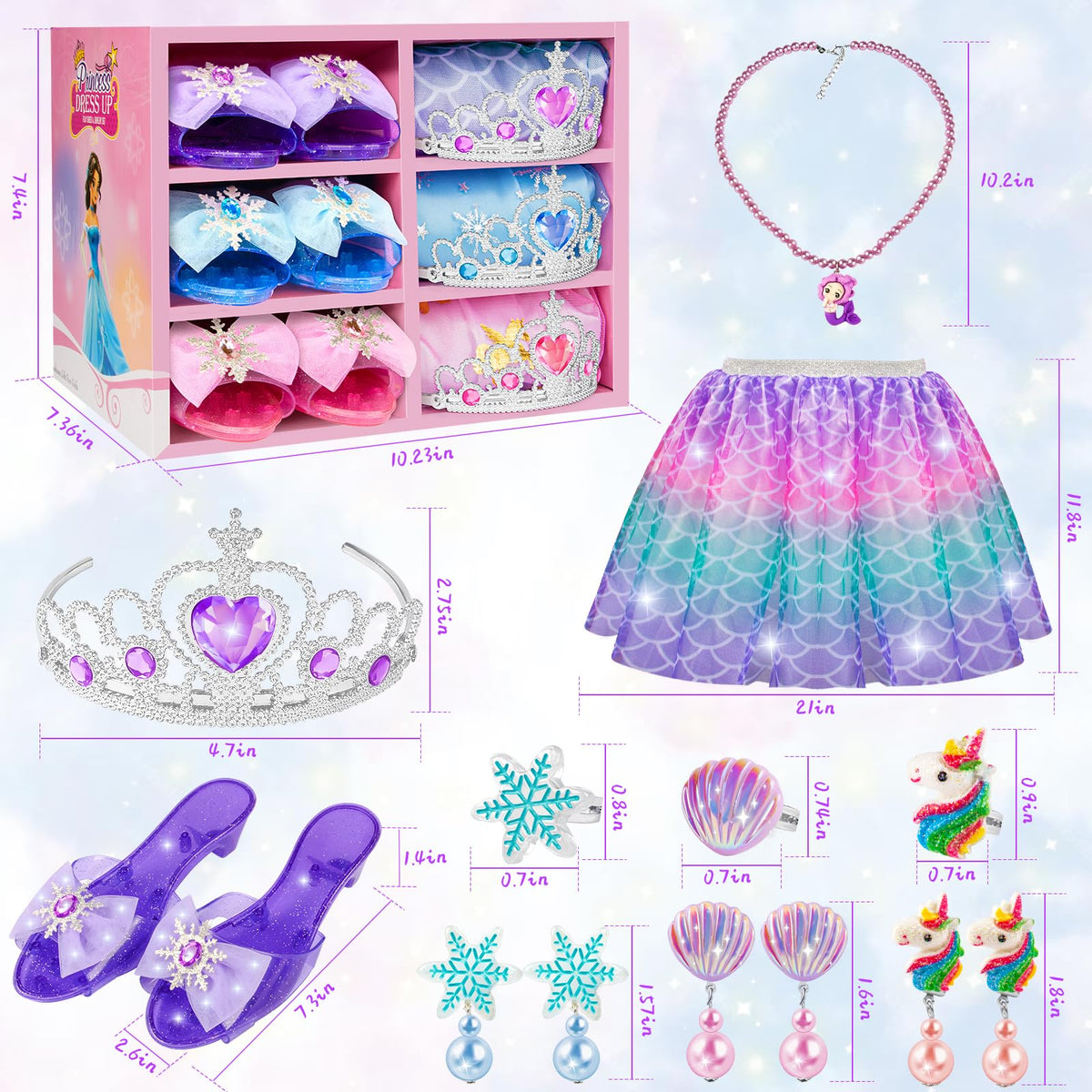 Tlooe carrying case keeps dress-up toys neatly stored
