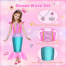Tlooe princess dress Flower Long Hair top features comfortable fit for kids.