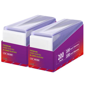 Tlpmsk 400-pack card sleeves, hard and soft, boxed for safe transport.