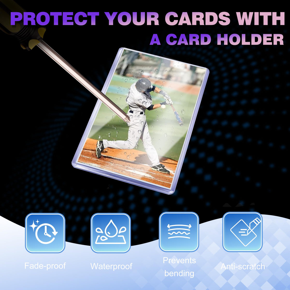 Tlpmsk acid-free PVC sleeves protect cards while displaying their condition.
