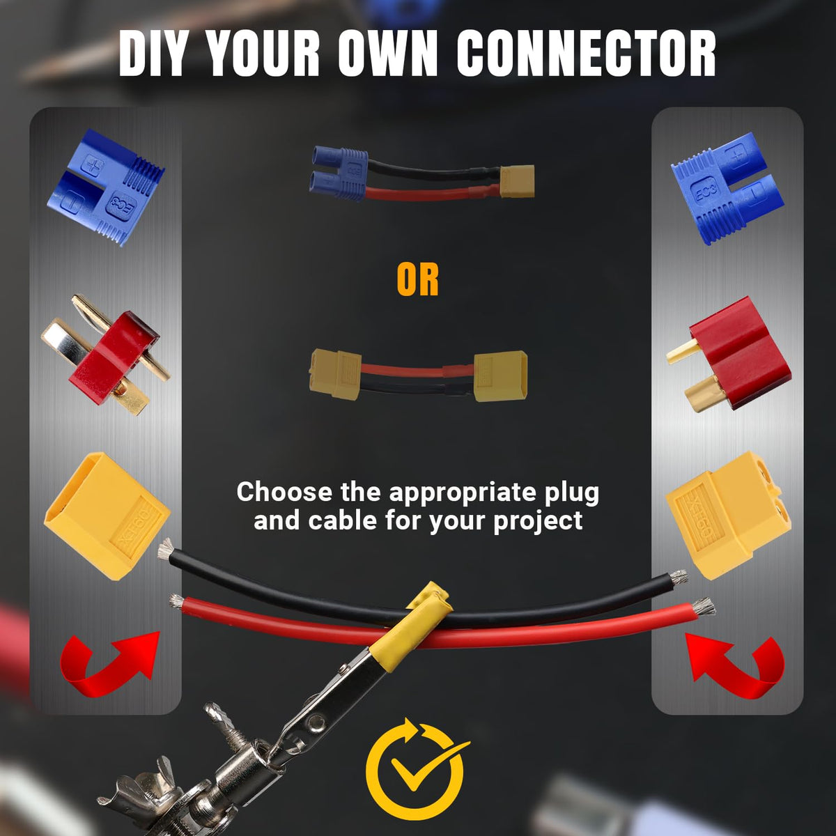 TMH XT60 XT90 adapter set for versatile RC wiring