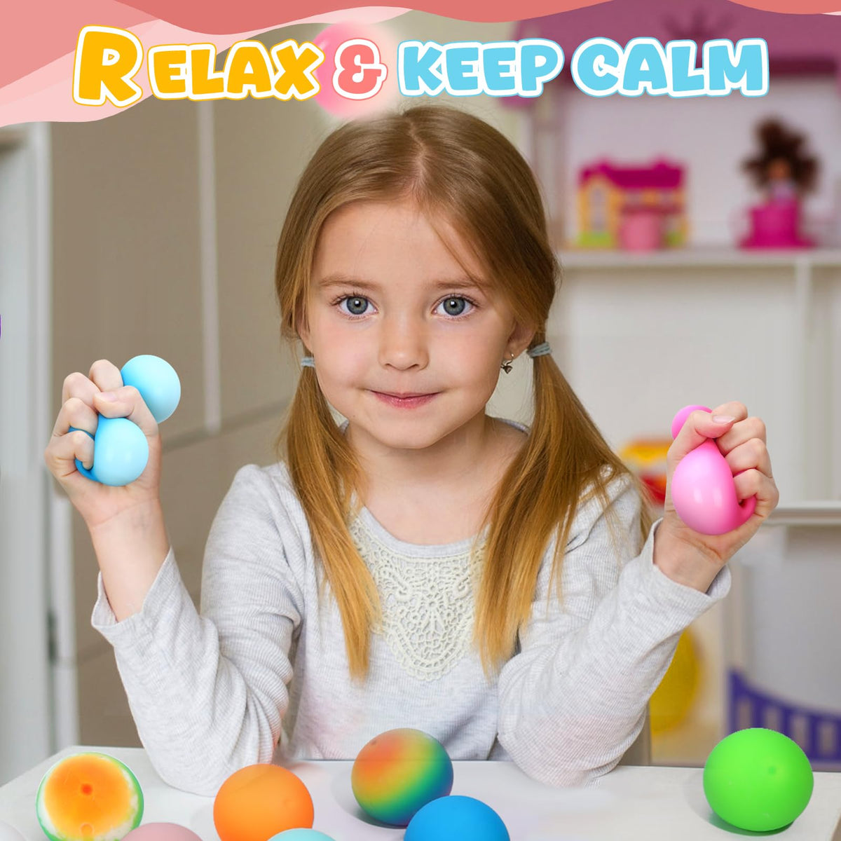 TMHAI stress balls in hand ideal for calm-down practice