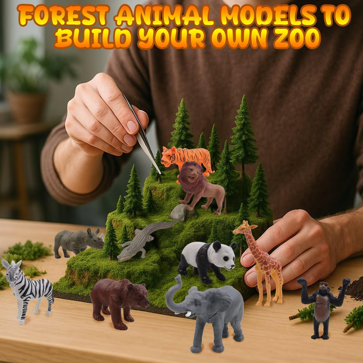 TMKEFFC tiger cake topper adds dramatic safari detail to desserts.