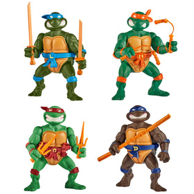 TMNT Classic 4-Inch Turtles front view for display and play