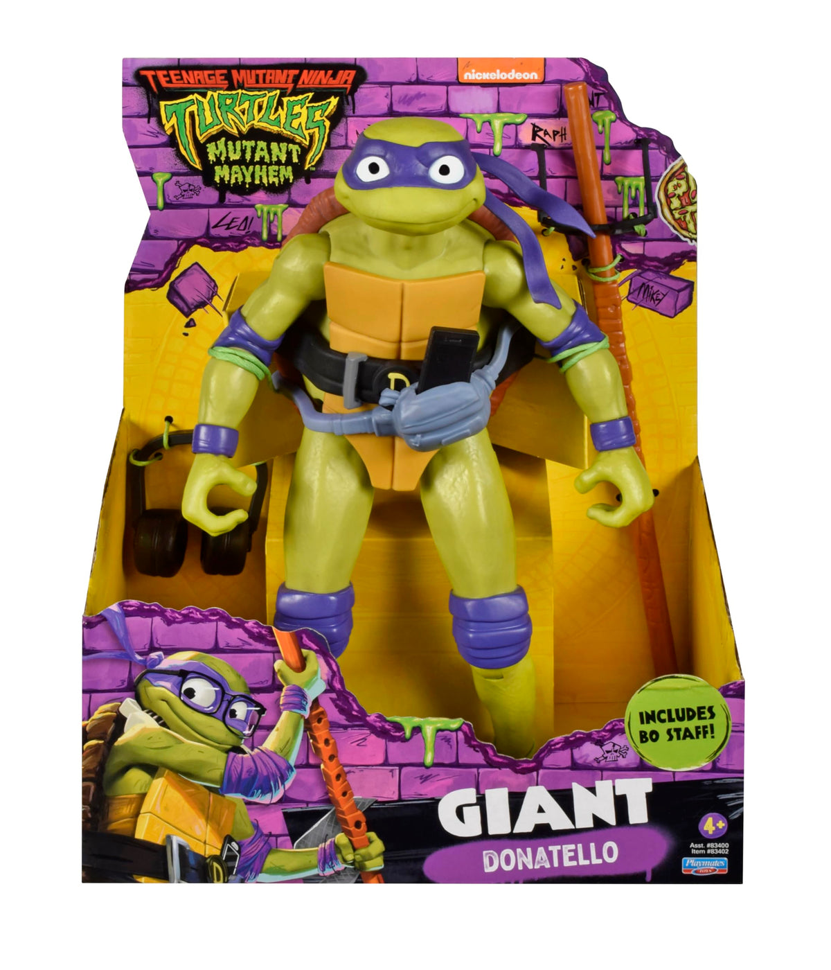 TMNT Donatello 12-Inch giant figure, front view, ideal for collectible display