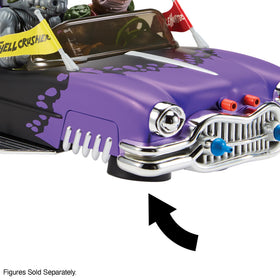 TMNT Foot Cruiser authentic 1989 packaging art enhances display.