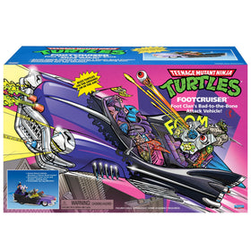 TMNT Foot Cruiser boxed with authentic illustrations for collectors.