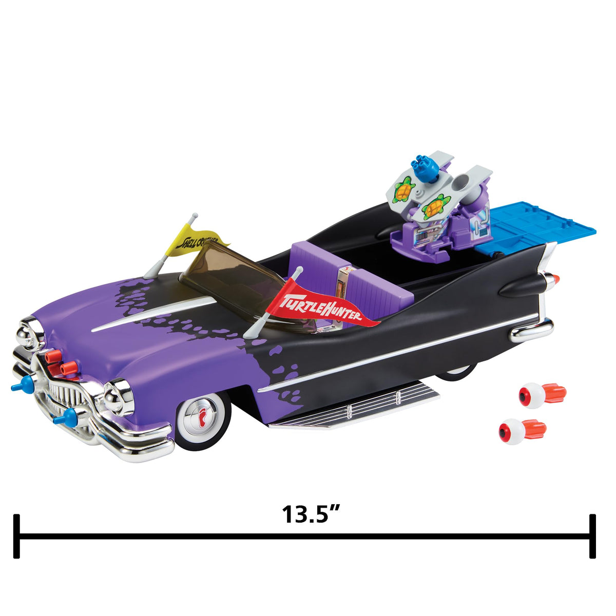 TMNT Foot Cruiser retractable wheels enable smooth on-and-off play.