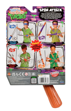 TMNT Spin Attack blade detail supports secure, safe pretend battles.