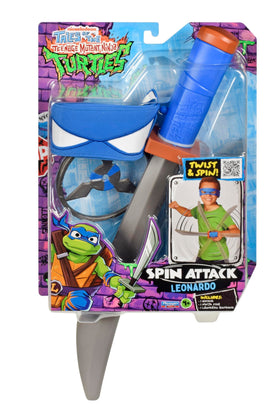 TMNT Leonardo Spin Attack katana sword ready for action-filled play.