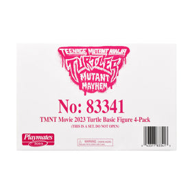 TMNT Mutant Mayhem 4-pack collection showcasing the full hero lineup.