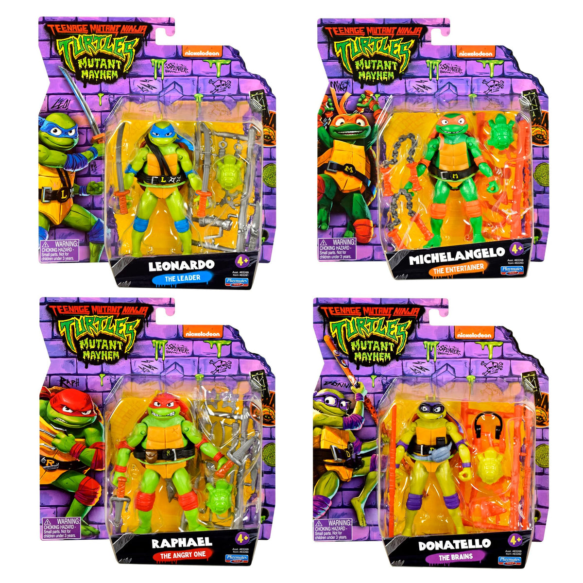 TMNT Mutant Mayhem Leonardo figure ready for heroic poses.