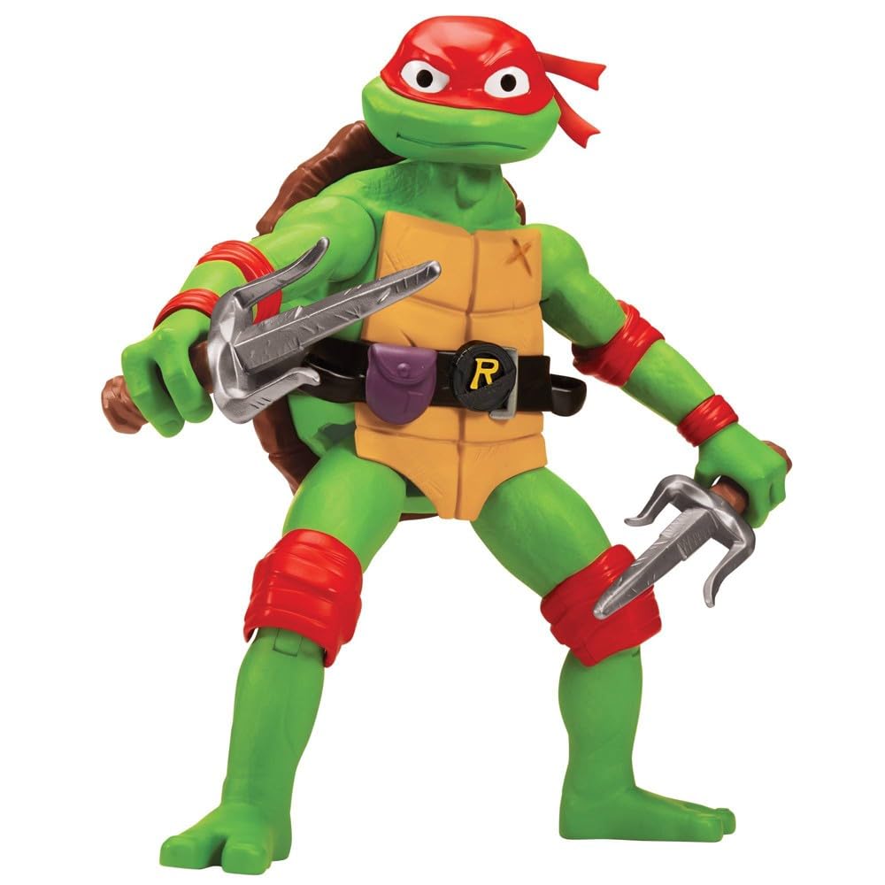 TMNT Mutant Mayhem Raphael 12-inch figure with iconic sai accessories for action play