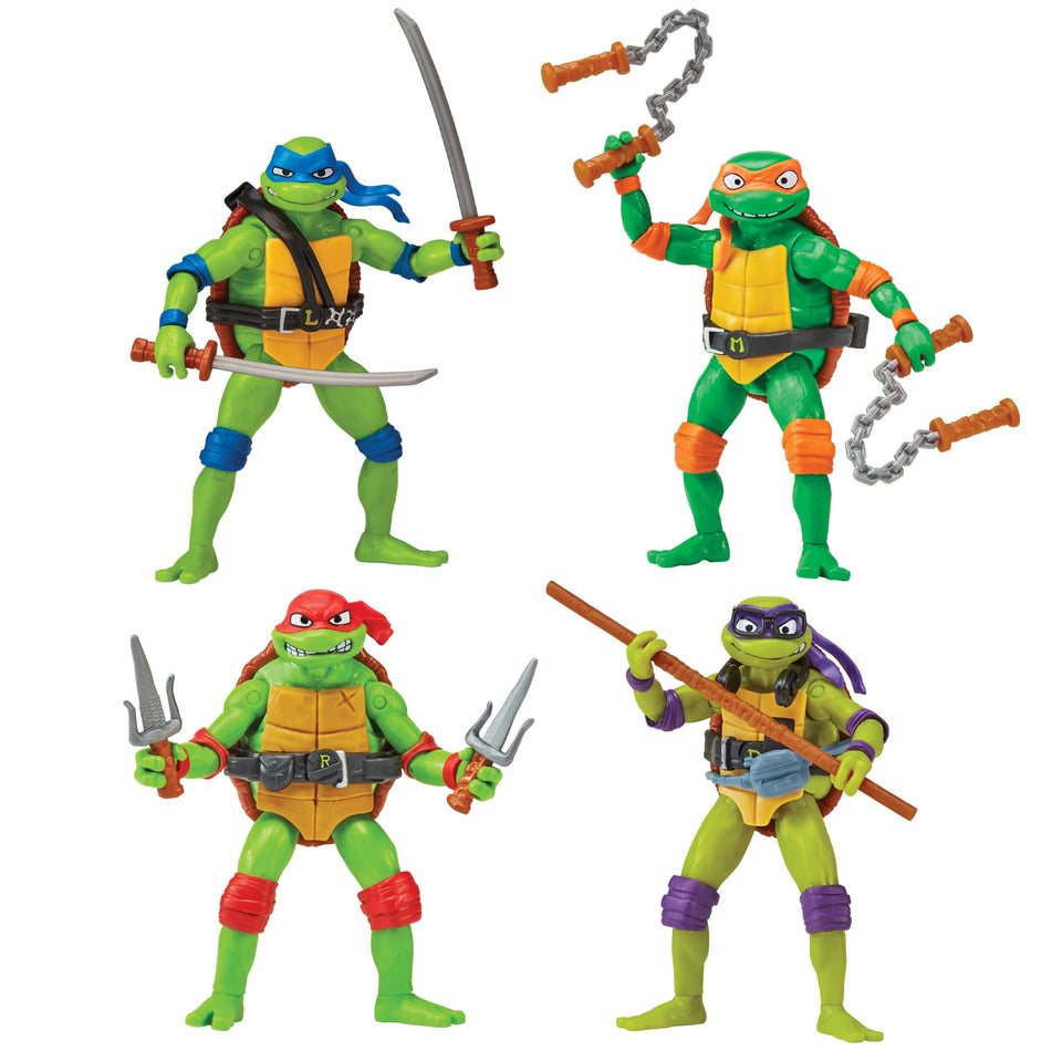 TMNT Mutant Mayhem Raphael figure, dynamic pose for battles and display.