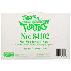 TMNT Shell Spin packaging showcases the complete four-pack