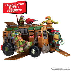 TMNT Shellraiser 2012 rooftop launcher in action during battle play