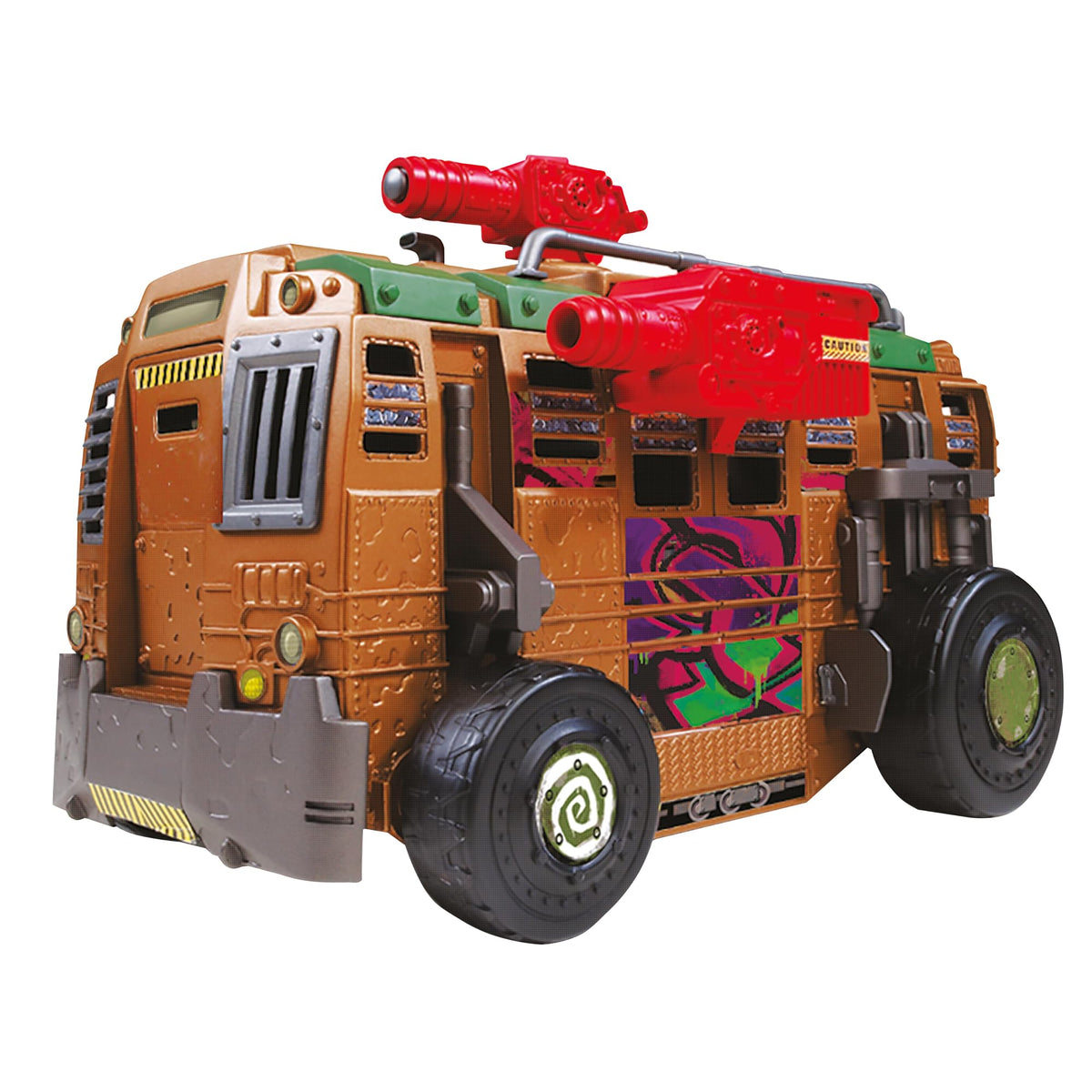 TMNT Shellraiser 2012 top launch action with spring-loaded cannon
