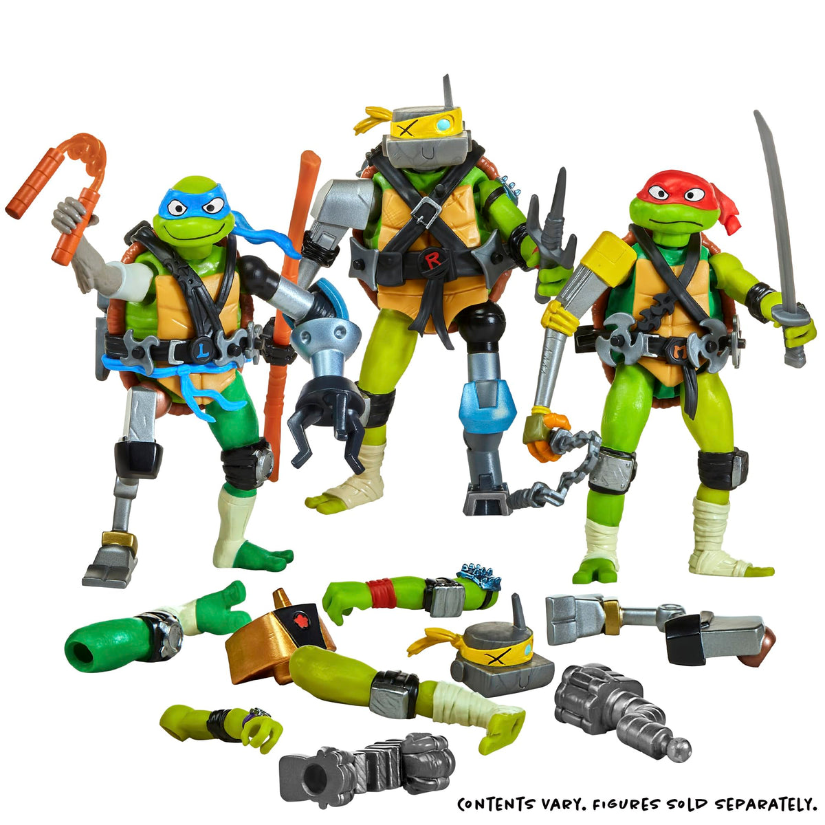TMNT Splinter Mix 'N' Match figure in a dynamic play scene.