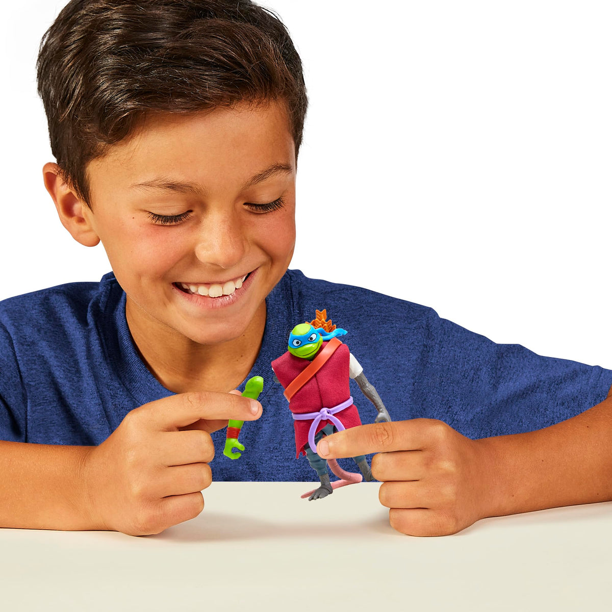 TMNT Splinter Mix 'N' Match set with Leo head and Raph arm.