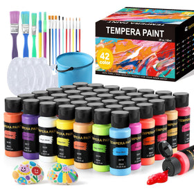TMOL Washable Paint 42-color bottles for bold kids' art projects