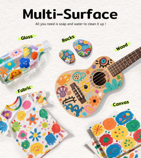 TMOL Washable Paint brushes included for easy brushwork