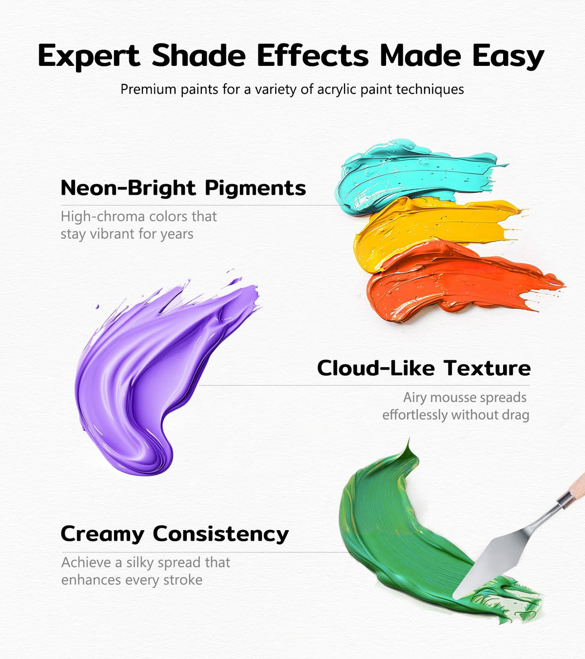 TMOL paint dries smoothly for vibrant, lasting artwork